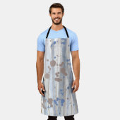 Moderne Abstrakte Natur Art Pinselstriche Schürze (Getragen)