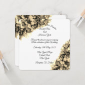 Moderne Abstrakte Natur Elegante Hochzeit Karte (Vorderseite/Rückseite Beispiel)