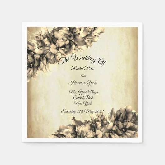 Moderne Abstrakte Natur Elegante Hochzeit Serviette (Vorderseite)