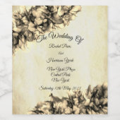 Moderne Abstrakte Natur Elegante Hochzeit Weinetikett (Einzelnes Label)