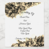 Moderne Abstrakte Natur Elegante Hochzeit Weinetikett (Einzelnes Label)