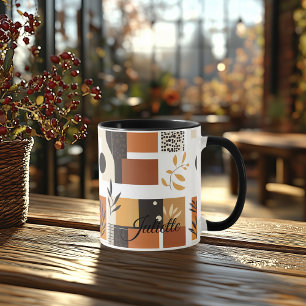 Moderne Abstrakte Natur - Individuelle Erdige Geom Tasse