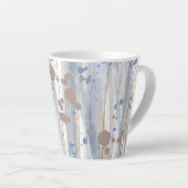 Moderne Abstrakte Natur Pinselstriche Latte Tasse (Rechte Ecke)