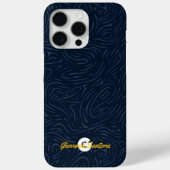 Moderne abstrakte Navy-Muster-Monogramm Case-Mate iPhone Hülle (Rückseite)