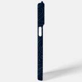 Moderne abstrakte Navy-Muster-Monogramm Case-Mate iPhone Hülle (Rückseite / Rechts)