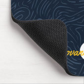 Moderne abstrakte Navy-Muster-Monogramm Mousepad (Ecke)