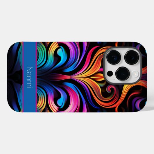 Moderne Abstrakte Neonfarben Case-Mate iPhone Hülle (Rückseite (Horizontal))