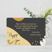 Moderne Abstrakte neue Jahre Feiertagskarte (Stehend Vorderseite)