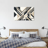 Moderne abstrakte neutrale 3D-Layer Leinwanddruck (Insitu (Schlafzimmer))