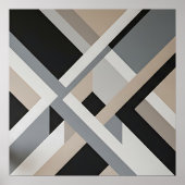 Moderne abstrakte neutrale 3D-Layer Poster (Vorne)