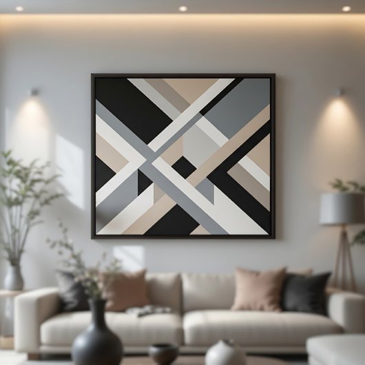 Moderne abstrakte neutrale 3D-Layer Poster