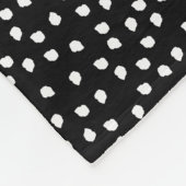 Moderne Abstrakte Niedliche Polka Dot Black und Wh Fleecedecke (Ecke)