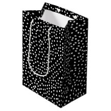 Moderne Abstrakte Niedliche Polka Dot Black und Wh