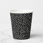 Moderne Abstrakte Niedliche Polka Dot Black und Wh Pappbecher (Vorderseite)