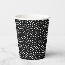 Moderne Abstrakte Niedliche Polka Dot Black und Wh