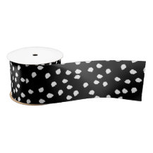 Moderne Abstrakte Niedliche Polka Dot Black und Wh