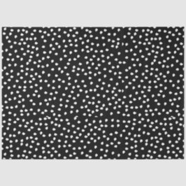 Moderne Abstrakte Niedliche Polka Dot Black und Wh Seidenpapier