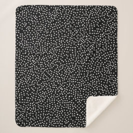 Moderne Abstrakte Niedliche Polka Dot Black und Wh Sherpadecke