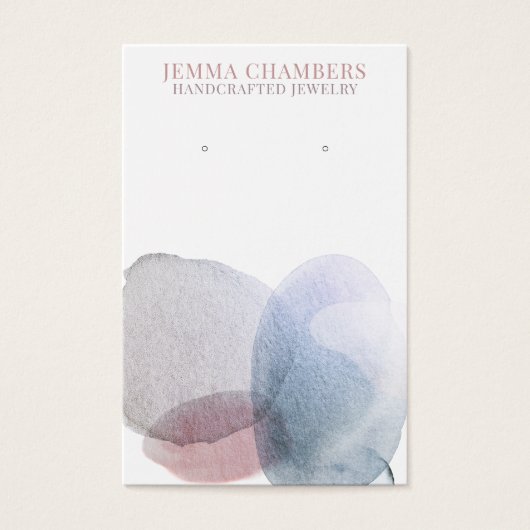 Moderne Abstrakte Ohrringe Schmuckkarten (Vorderseite)
