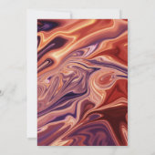 Moderne Abstrakte Ölgemälde in Lava Minimale Hochz Einladung (Rückseite)