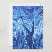 Moderne Abstrakte Ölgemälde Minimale Hochzeit Einladung (Rückseite)