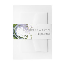 Moderne Abstrakte Olivenhaine Blätter Grüne Hochze Einladungsbanderole