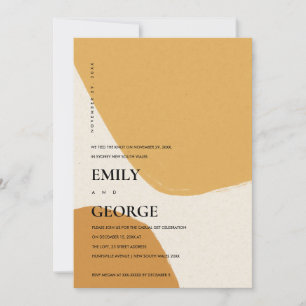 MODERNE ABSTRAKTE ORANGE ROST FÜR UNSERE HOCHZEITS DANKESKARTE