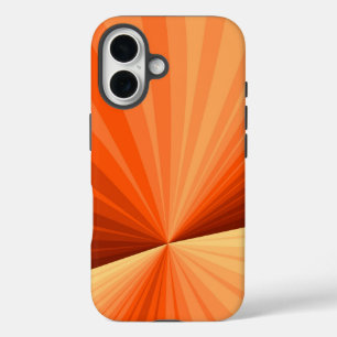Moderne abstrakte orange rote Vanille-Grafik-Frakt iPhone 16 Hülle