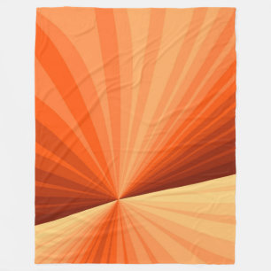 Moderne abstrakte orange rote Vanille-Grafik-Frakt Fleecedecke