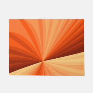 Moderne abstrakte orange rote Vanille-Grafik-Frakt Fußmatte