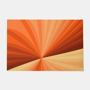 Moderne abstrakte orange rote Vanille-Grafik-Frakt Fußmatte