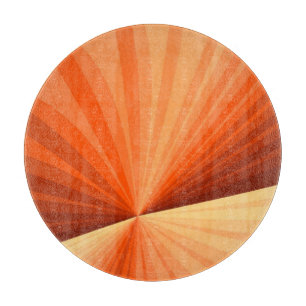 Moderne abstrakte orange rote Vanille-Grafik-Frakt Schneidebrett