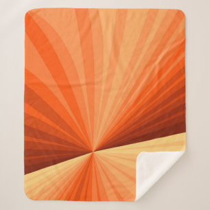 Moderne abstrakte orange rote Vanille-Grafik-Frakt Sherpadecke