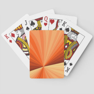 Moderne abstrakte orange rote Vanille-Grafik-Frakt Spielkarten