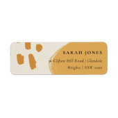 MODERNE ABSTRAKTE ORANGE RUST KRAFT ADRESSE (Vorne)