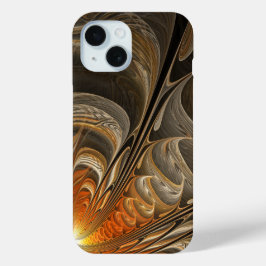 Moderne Abstrakte Orange- und Goldspirale Case-Mate iPhone Hülle