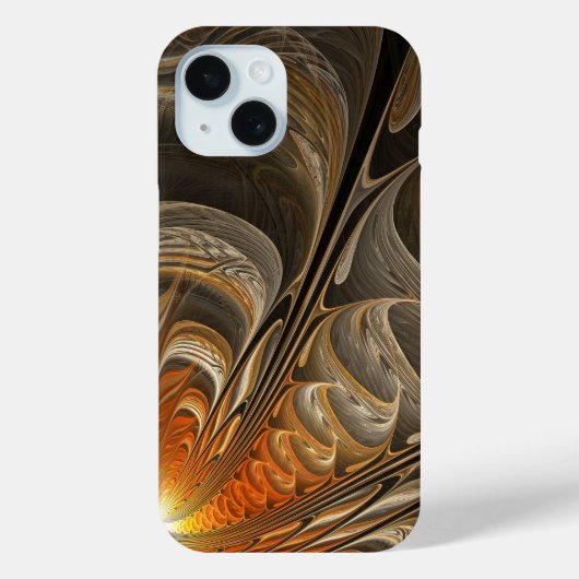 Moderne Abstrakte Orange- und Goldspirale Case-Mate iPhone Hülle (Rückseite)