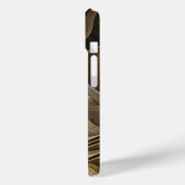 Moderne Abstrakte Orange- und Goldspirale Case-Mate iPhone Hülle (Rückseite / Links)