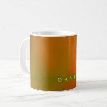 Moderne Abstrakte Orange- und Green-Coffee-Tasse