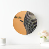 Moderne Abstrakte Orangentechnologie Große Wanduhr (Zuhause)