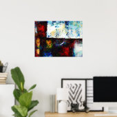 Moderne, Abstrakte, originale digitale Malerei Poster (Heimbüro)