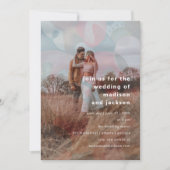 moderne abstrakte Overlay-Foto Hochzeit Einladung (Vorderseite)