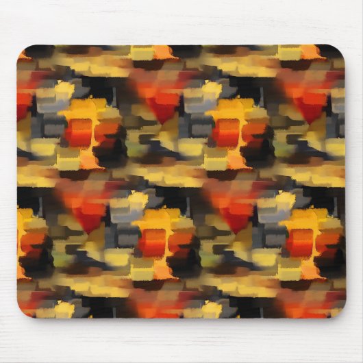 Moderne Abstrakte Paint Squares Mousepad (Vorne)