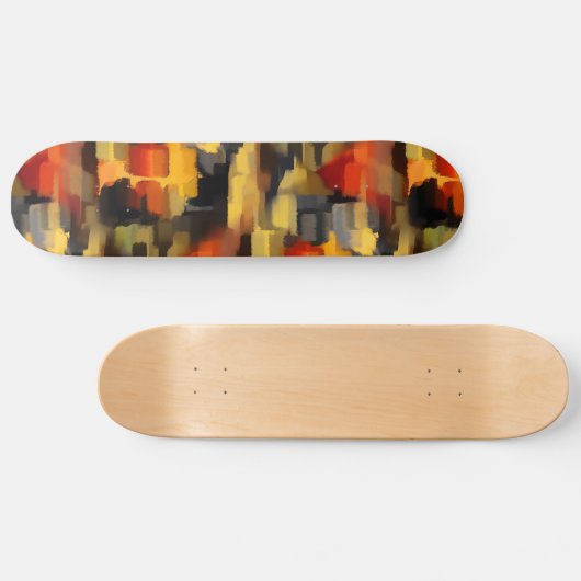 Moderne Abstrakte Paint Squares Skateboard (Horizontal)