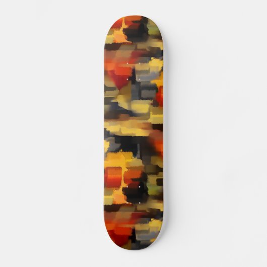 Moderne Abstrakte Paint Squares Skateboard (Vorderseite)