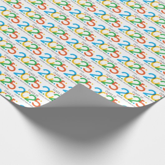 Moderne Abstrakte Papierklasse 2025 Geschenkpapier (Ecke)