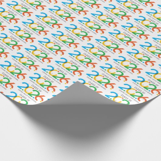 Moderne Abstrakte Papierklasse 2026 Geschenkpapier (Ecke)