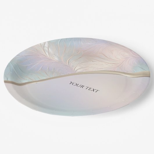 Moderne Abstrakte Papierplatte Pappteller (Schrägansicht)