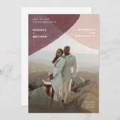 Moderne Abstrakte Pastel-Foto-Overlay-Hochzeit Save The Date (Vorne/Hinten)