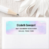 Moderne Abstrakte Pastell Blau & Lila Wasserfarbe (Insitu)